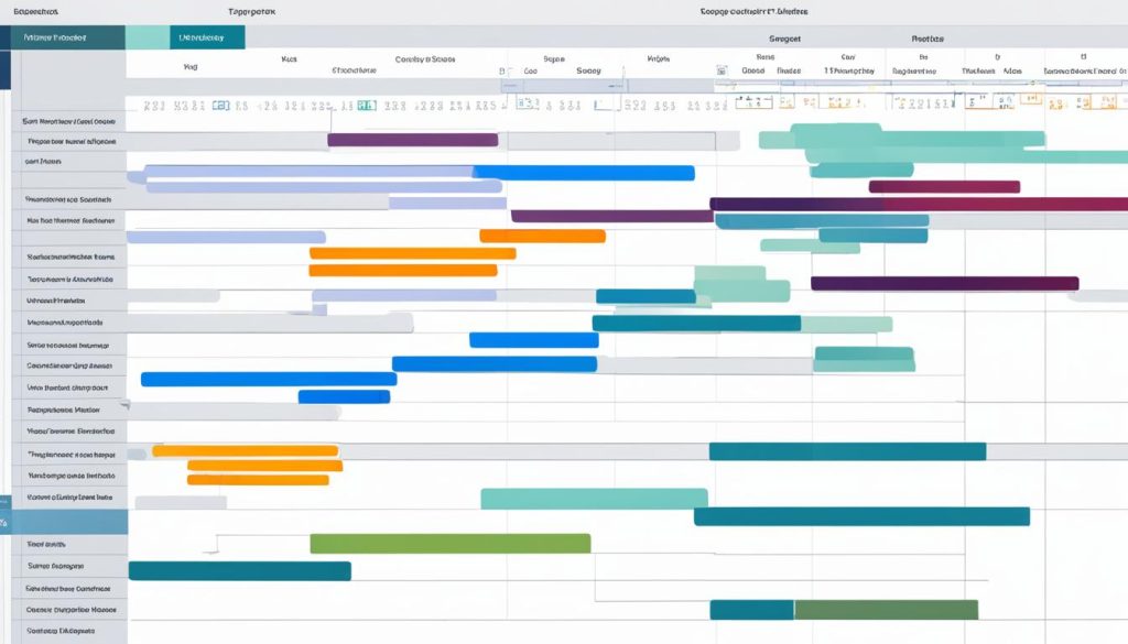 Gantt-Diagramm zur Projektzeitplanung